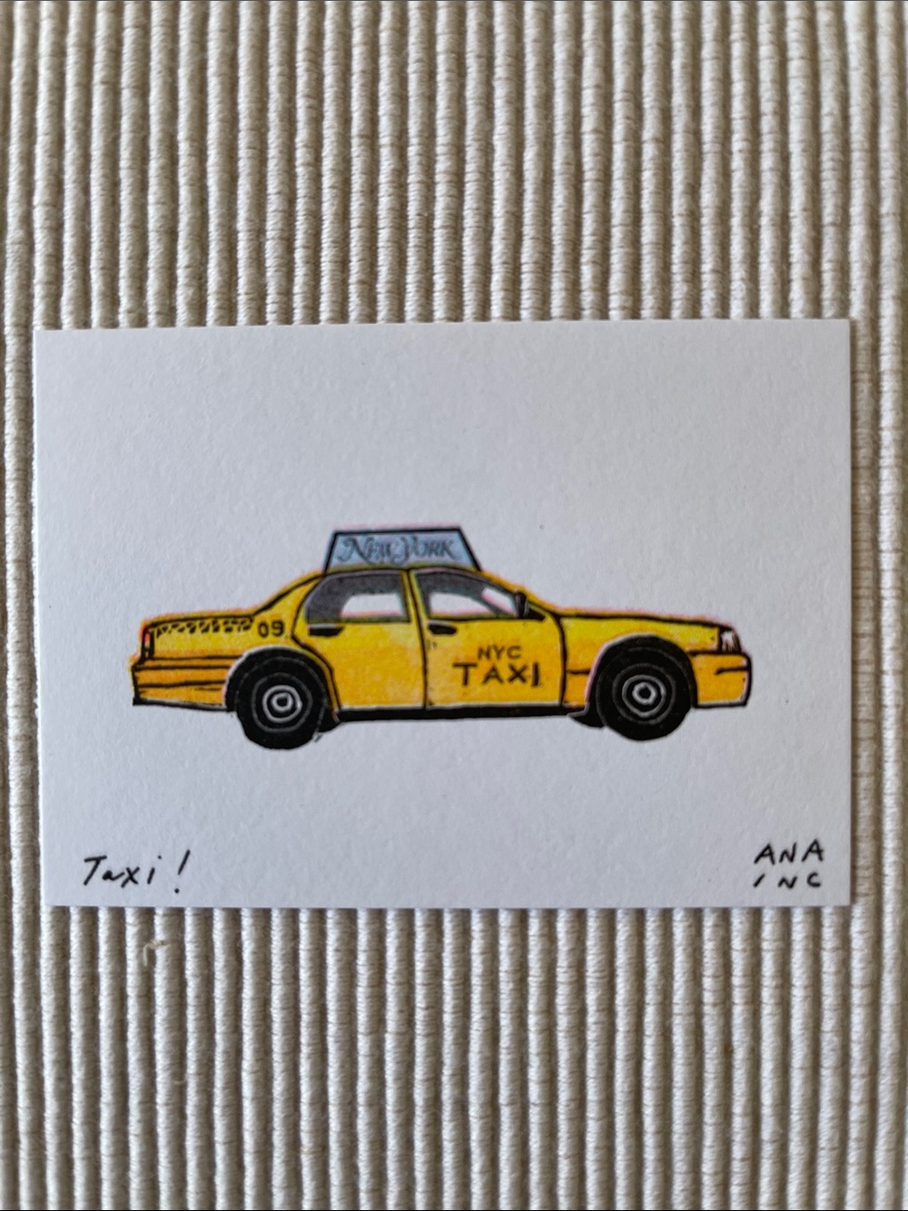 Anastasia Inciardi Taxi! Mini Print